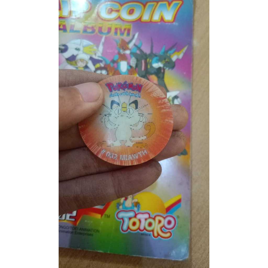 Flip Coin 3D Pokemon (2000) - Mainan Jadul Rare Langka - Mainan Anak Totoro Snack Tazos