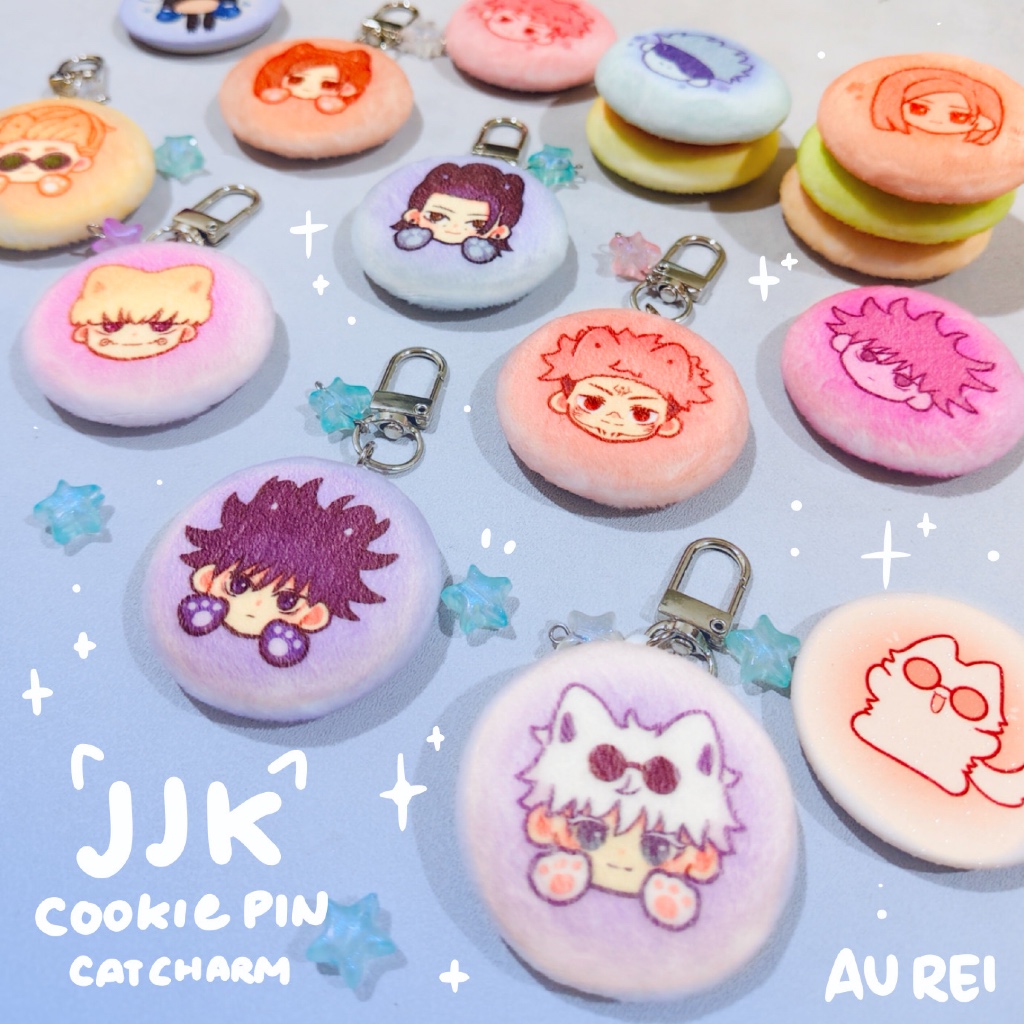 jujutsu kaisen JJK Colorfull Cookie doll badge gantungan hp tas gojo geto yuji yuta sukuna by au rei
