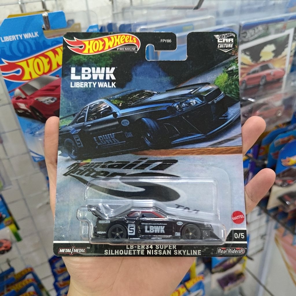 (CUSTOM) Hot Wheels Premium Lb Er34 Super Silhouette Nissan Skyline Chase Custom - Hotwheels Custom 