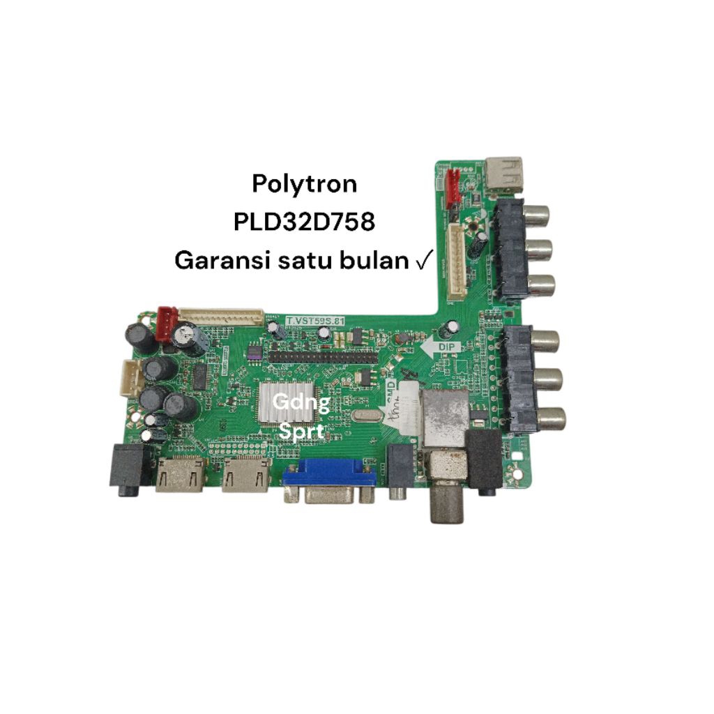 Mb Polytron PLD32D758 PLD 32D758 mainboard mobo modul mesin tv
