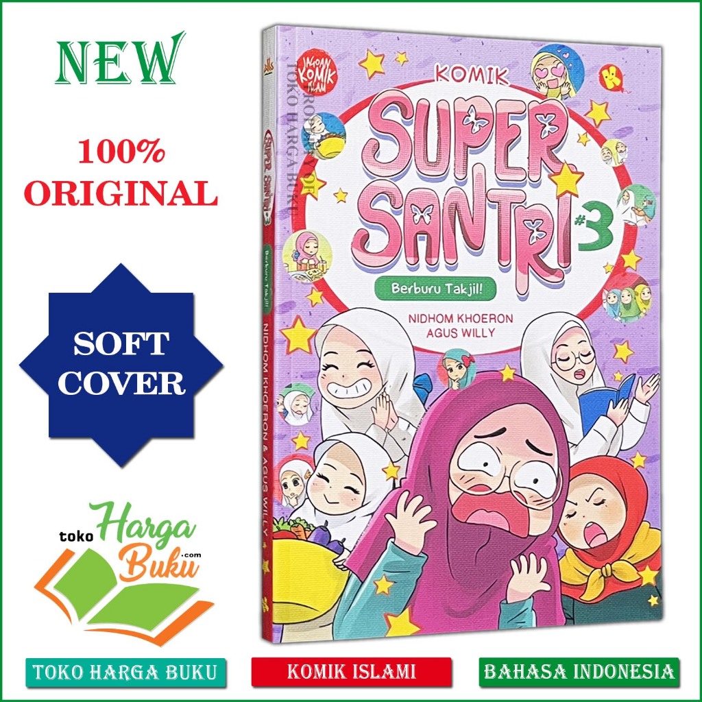 Foto Komik Super Santri SERI 3 Berburu Takjil Jagoan Qomic Anak Islam Seru FULL COLOR Al-Kautsar Kids