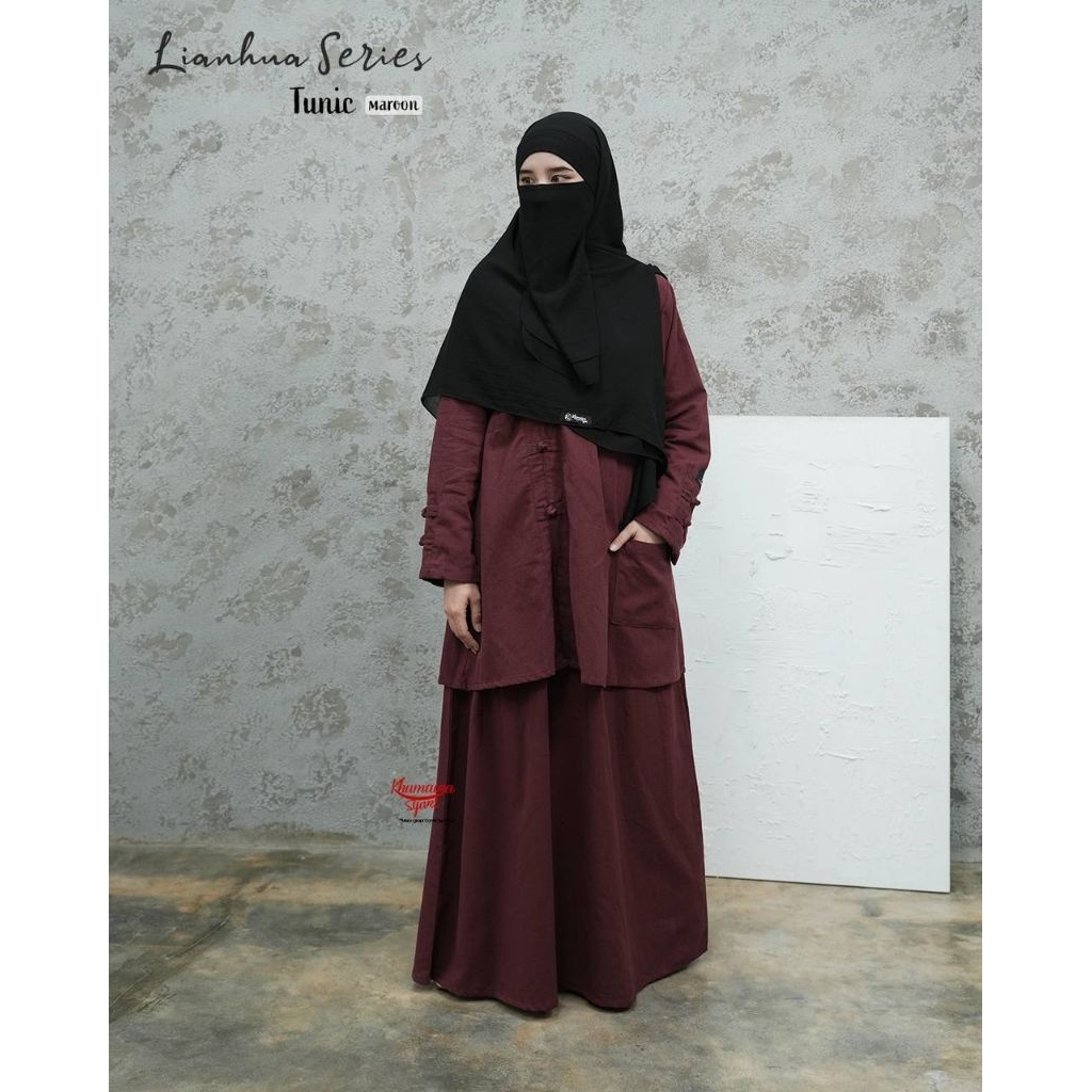 Tunik LianHua by Khumaira Syari - Tunik Muslimah Premium Kekinian Polos