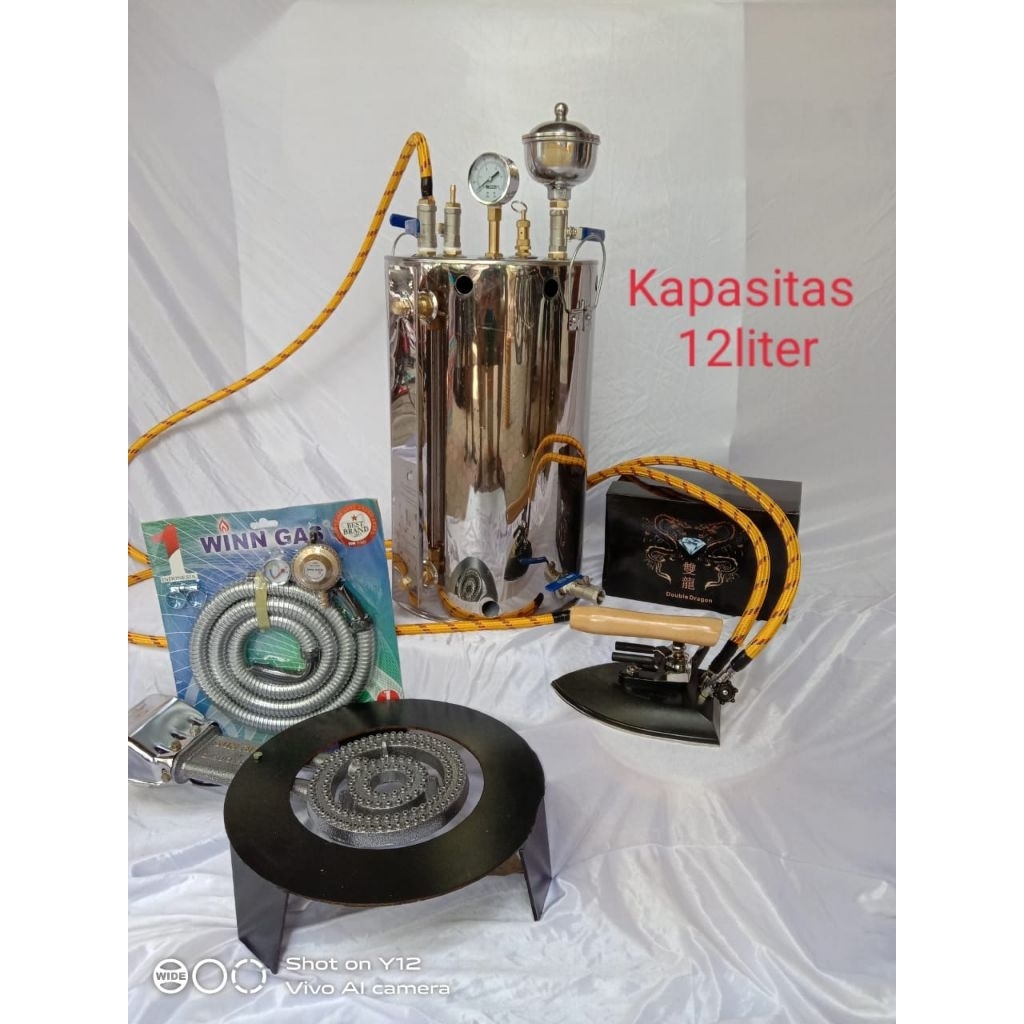 Setrika Uap Boiler Laundry Kapasitas 12 liter