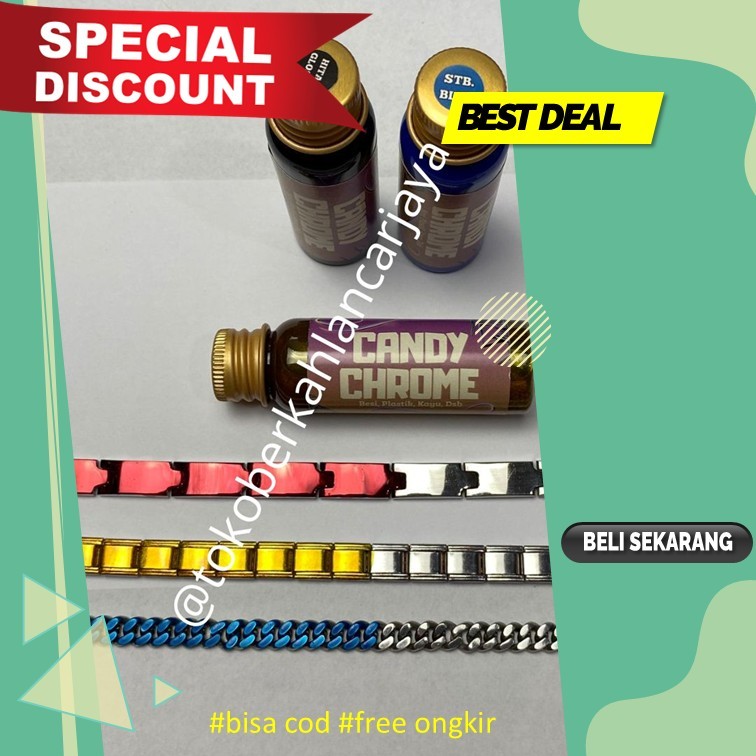 (OLES) 20 ML CAT CHROME CANDY CAT PELAPIS LOGAM CHROME CANDY CAT OLES CHROME CANDY