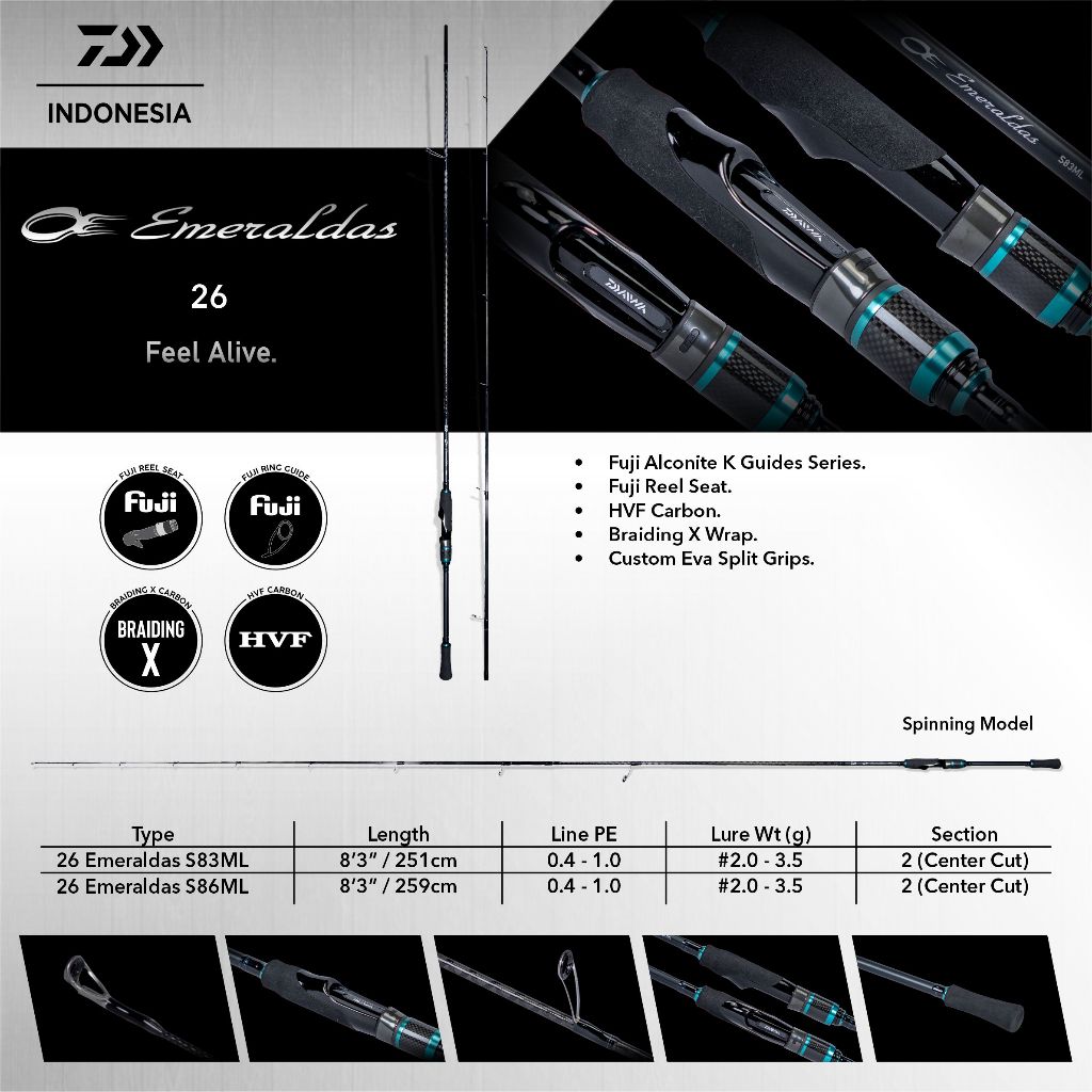 ROD / JORAN SPINING DAIWA EMERALDAS  S