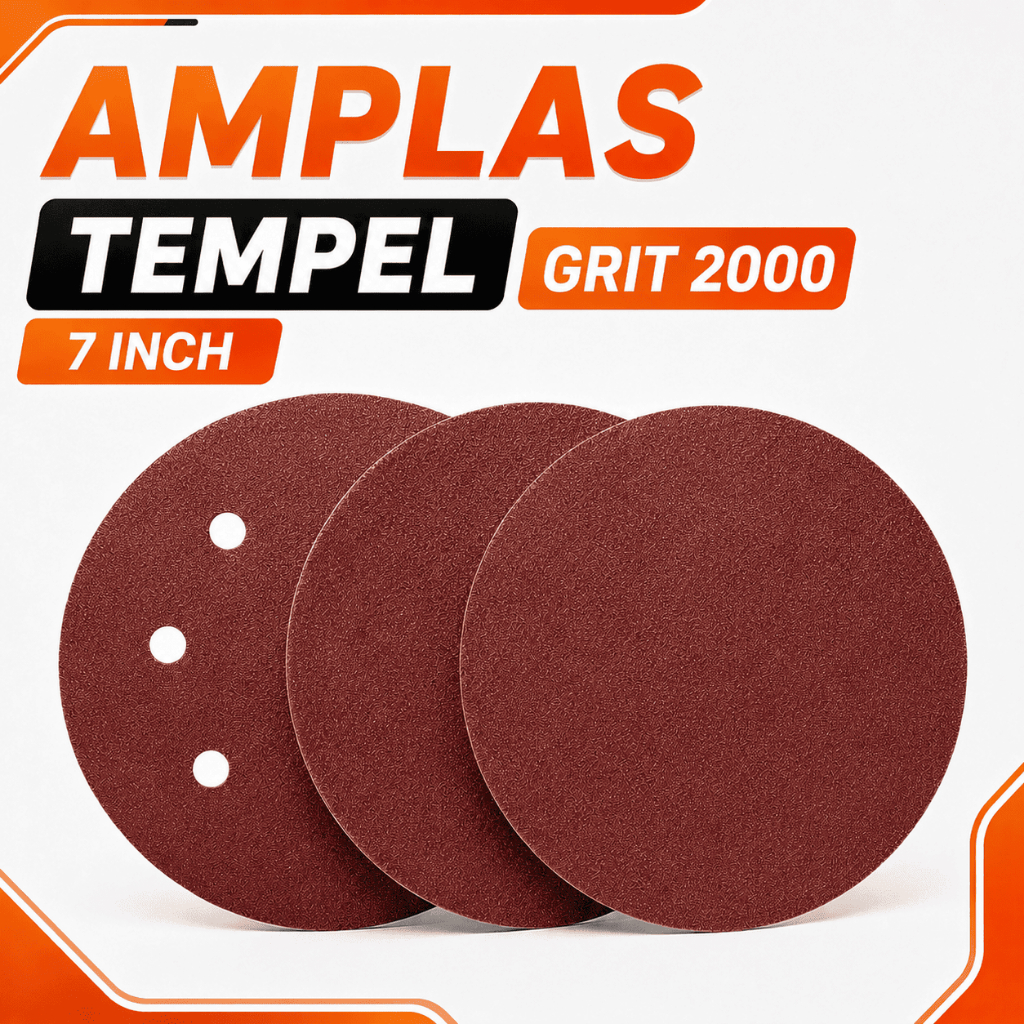 Amplas Bulat 7 Inch Tempel Amplas Poles 18 CM - Grit 2000