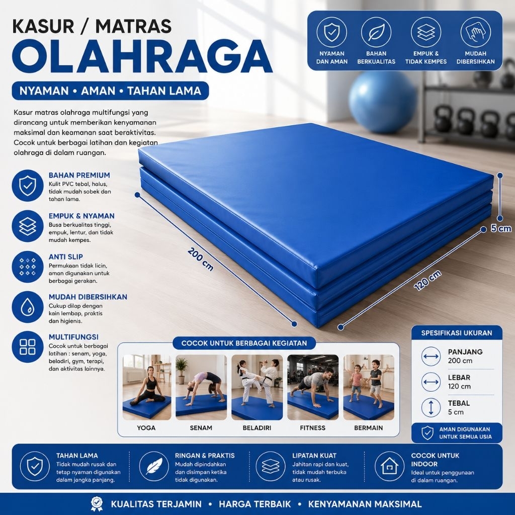 KASUR MATRAS OLAHRAGA YOGA berbagai macam ukuran komplitt