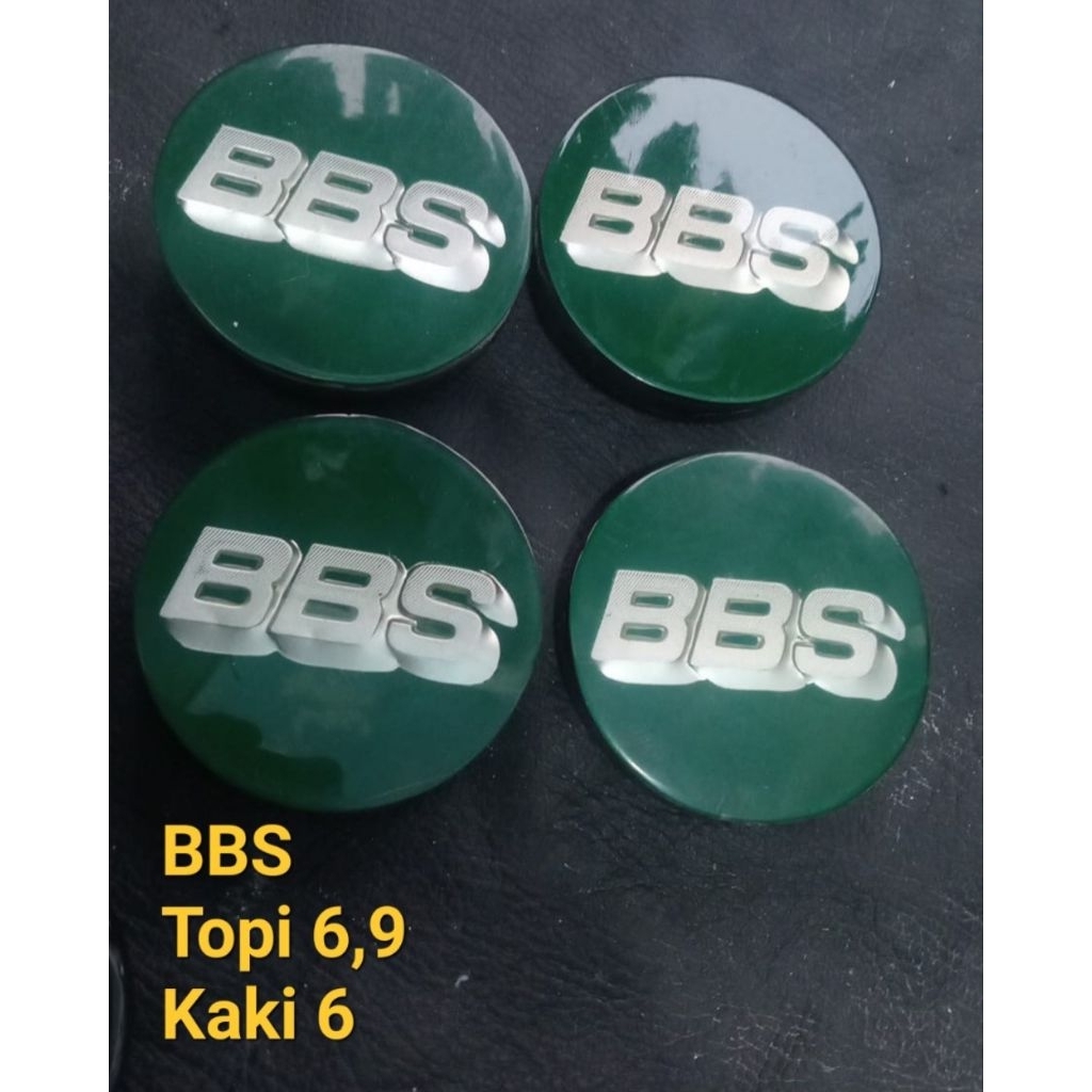 Center Dop BBS ukuran muka 6,9 cm kaki 6 cm