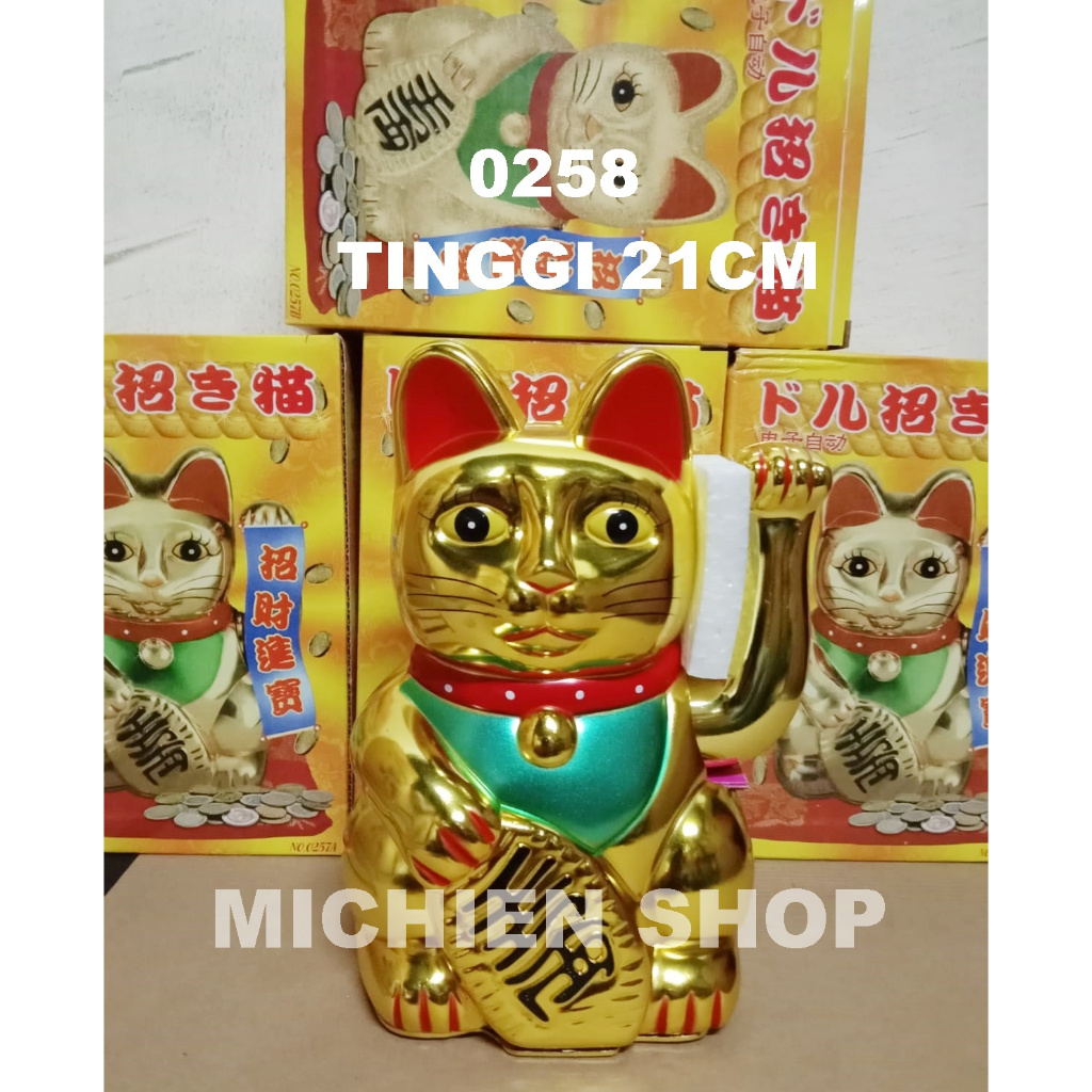 Patung Kucing Hoki Lucky Cat Besar Yuan Bao Qian
