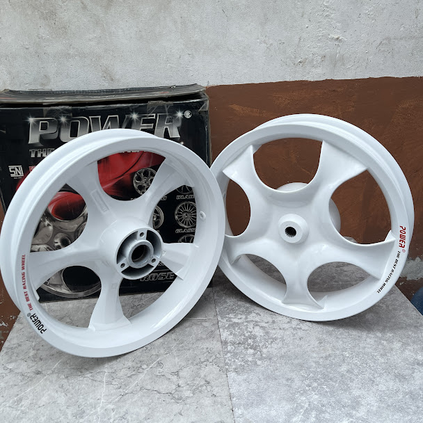 Velg Racing Power Model Rose Mio Sporty Mio J Mio 115 Mio M3 Xeon Mio 125 Putih Crom