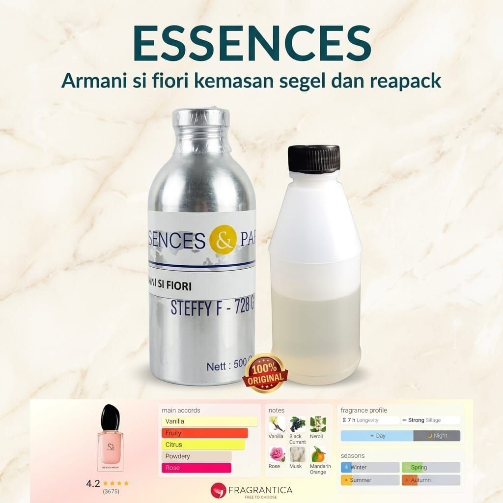 ESSENCES GRADE B/STEFFY F/KEMASAN SEGEL DAN REPACK / BIBIT MURNI 100%
