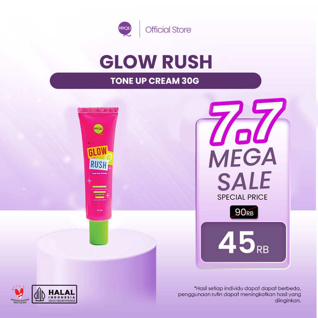 Pipiqiu Glow Rush  Tone-Up Cream 30gr (PGRC)