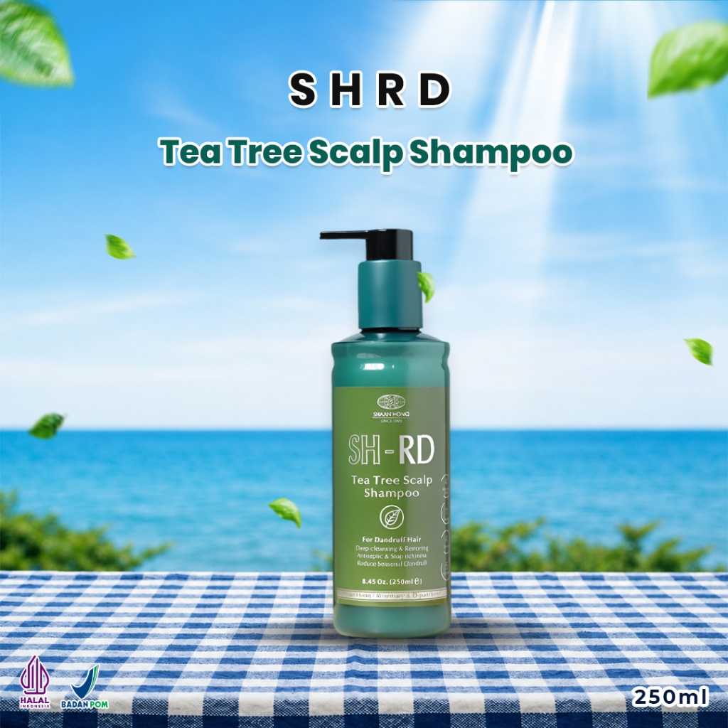 SHRD | Tea Tree | shampoo anti ketombe | Perawatan Rambut | Gatal | Ketombe | Ketombe kering | Kerin
