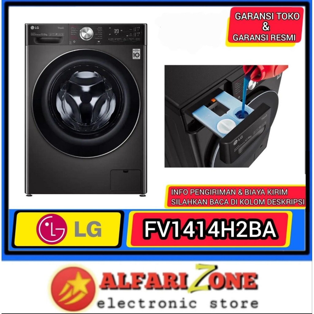 LG FV1414H2BA Mesin Cuci LG 14 kg dan Dryer 8 kg LG WASH & DRY 14kg/8kg LG FV1414 INVERTER STEAM
