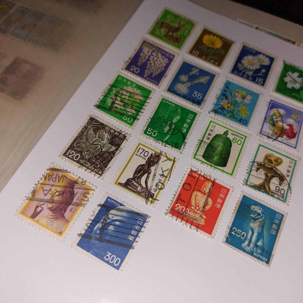 Prangko Jepang (NIPPON) Original 18 Pcs | Koleksi Filateli Used