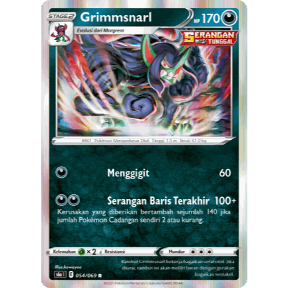 Grimmsnarl Para Eevee Pahlawan 054/069 Kartu Pokemon indonesia