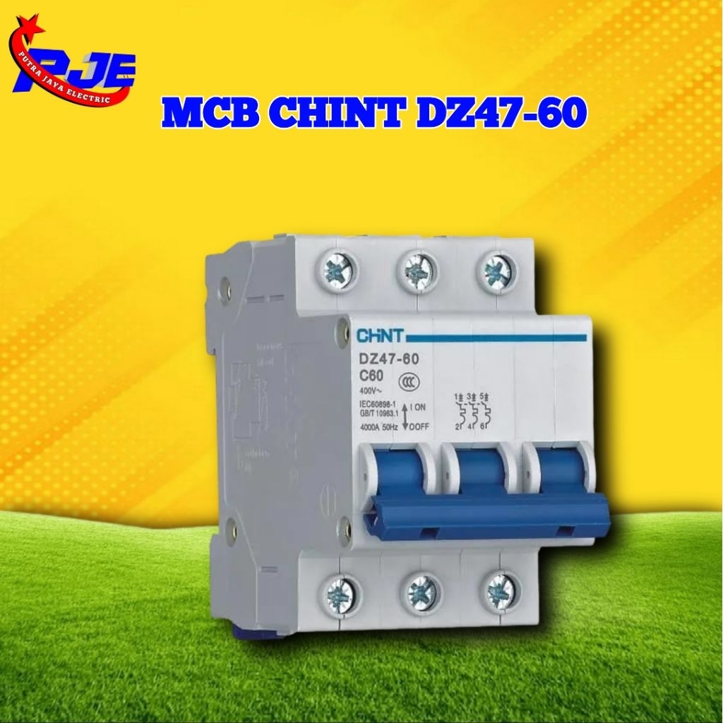 MCB PLN CHINT DZ47-60 3PHASE. TERSEDIA. 15A. 32A. 60A. KUWALITAS ORIGINAL