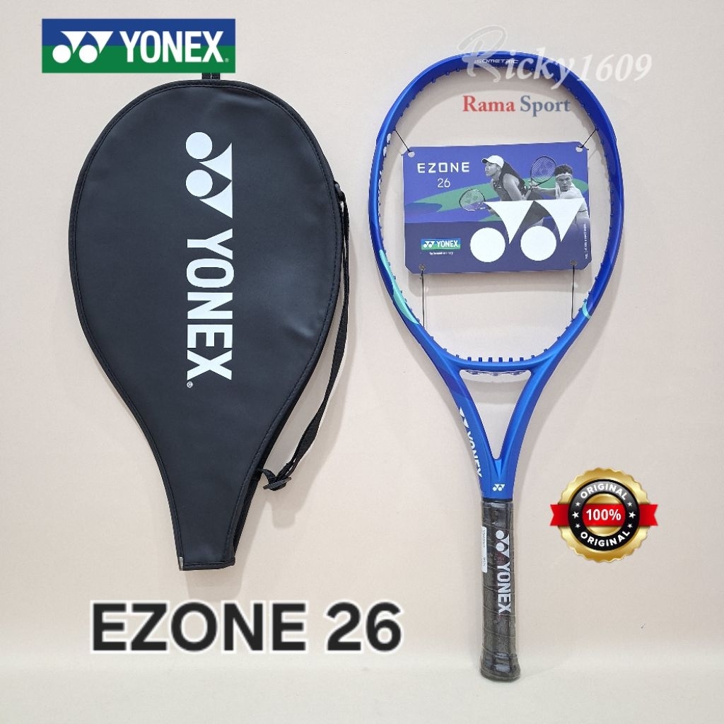 RAKET TENIS YONEX EZONE 26 BLAST BLUE (100 in²/250 gr) All-graphite junior model with electrifying b
