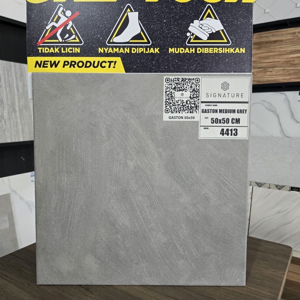 Kramik Gaston medium grey 50x50