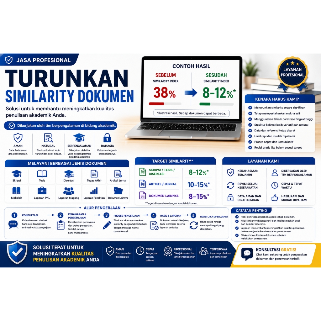 Turunkan Similarity Turnitin | Skripsi, Tesis, Jurnal, Makalah & Paper