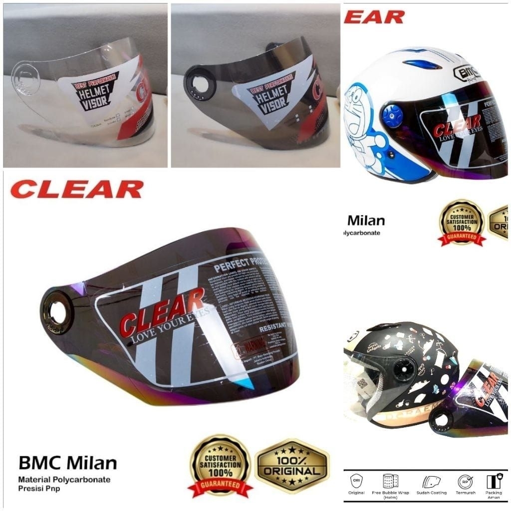 Kaca Helm BMC Milan / Kaca Helm BMC Doraemon / Kaca BMC Milan
