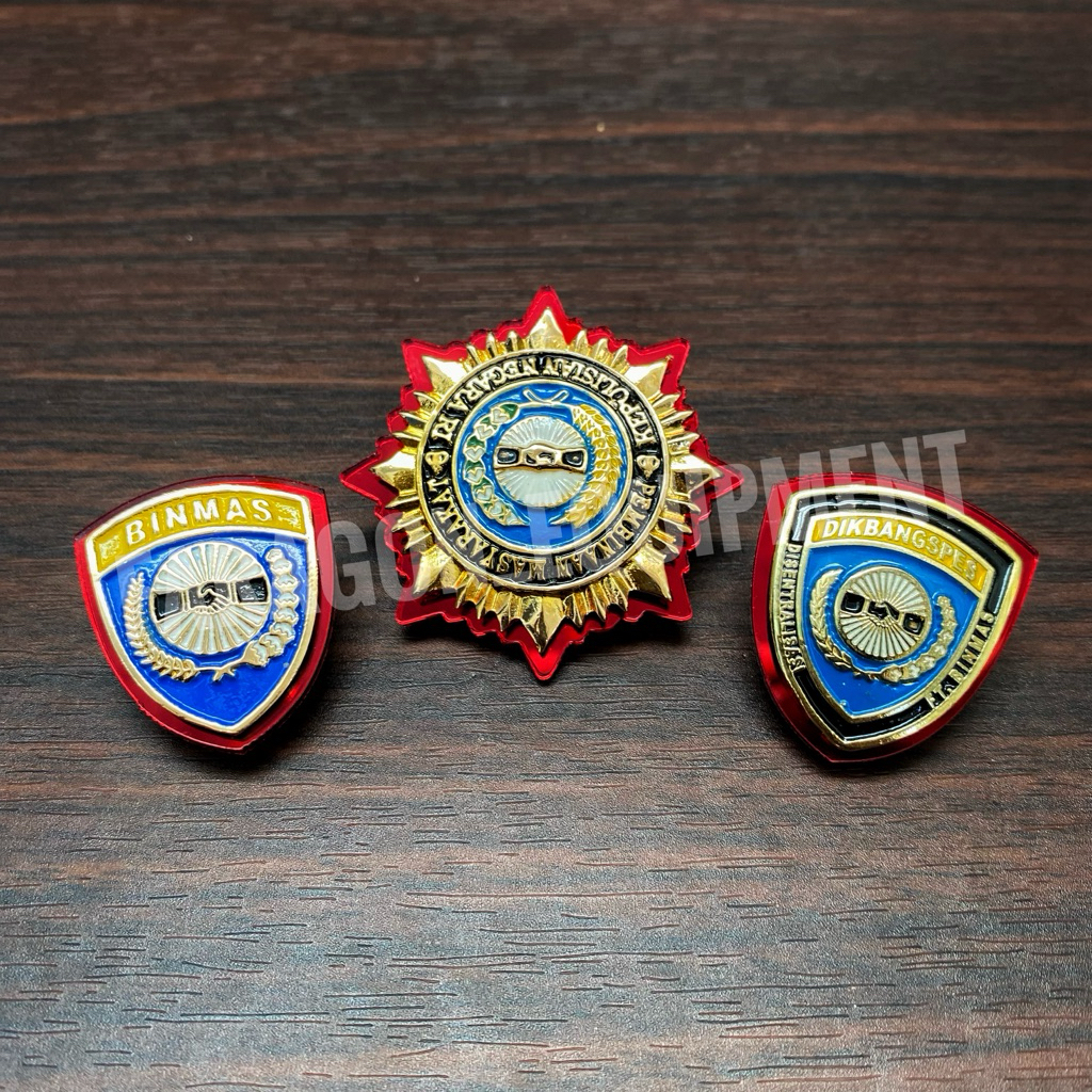 Pin Binmas Polri | Roda Binmas Polri | Pin Dikbangspes Polri | Pin Polri Premium Quality