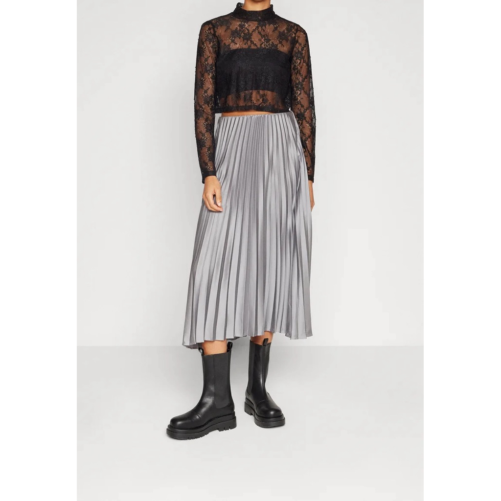 Rok Zara Satin Plisket