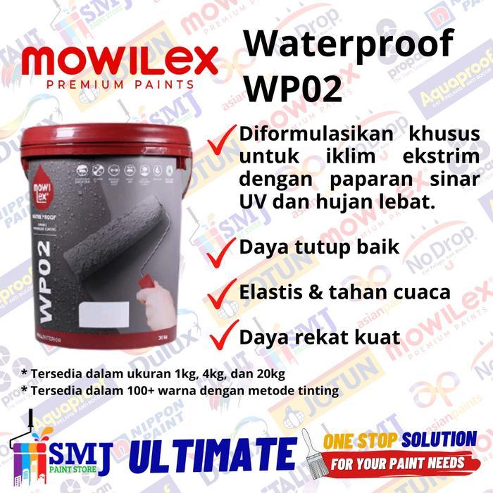 Cat Pelapis Anti Bocor MOWILEX Waterproofing WP 02 ukuran 4 kg