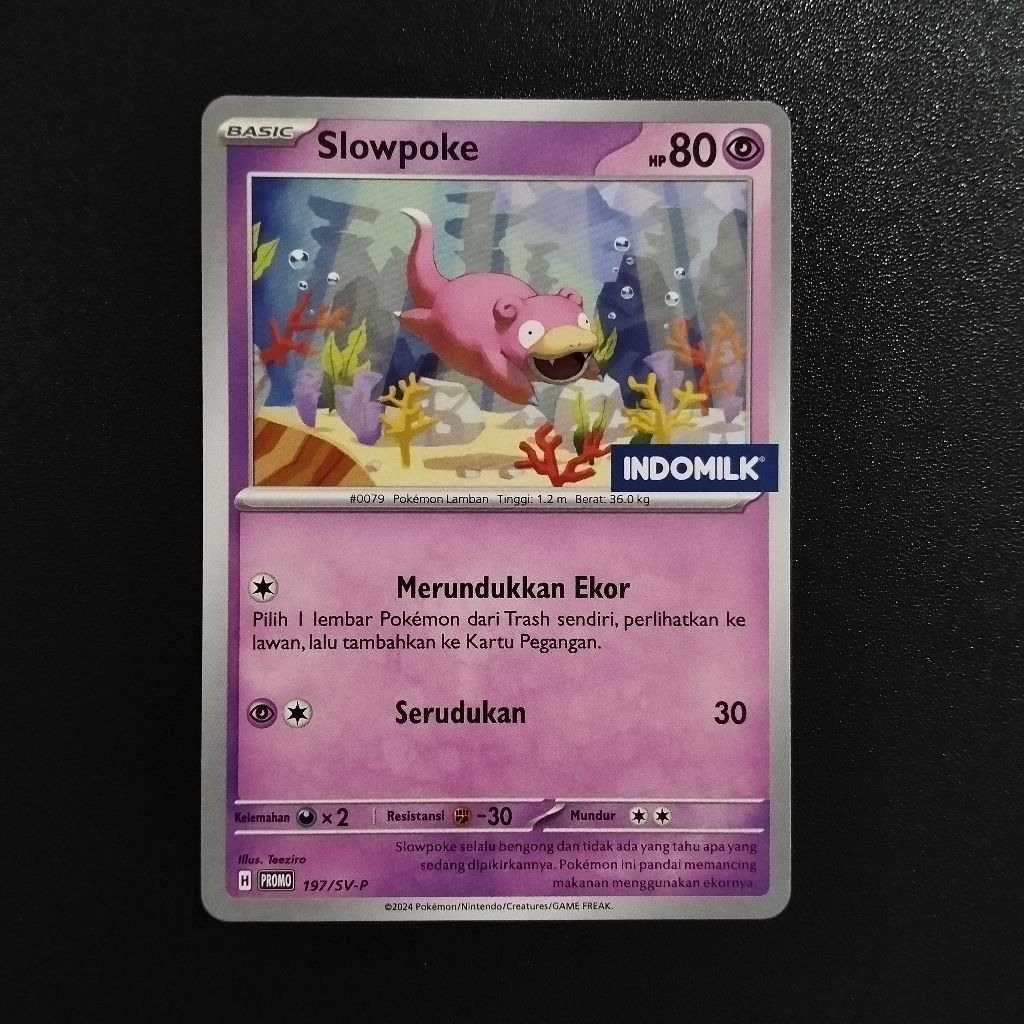 Kartu Pokemon | Promo Indomilk | Slowpoke | G 197/SV-P