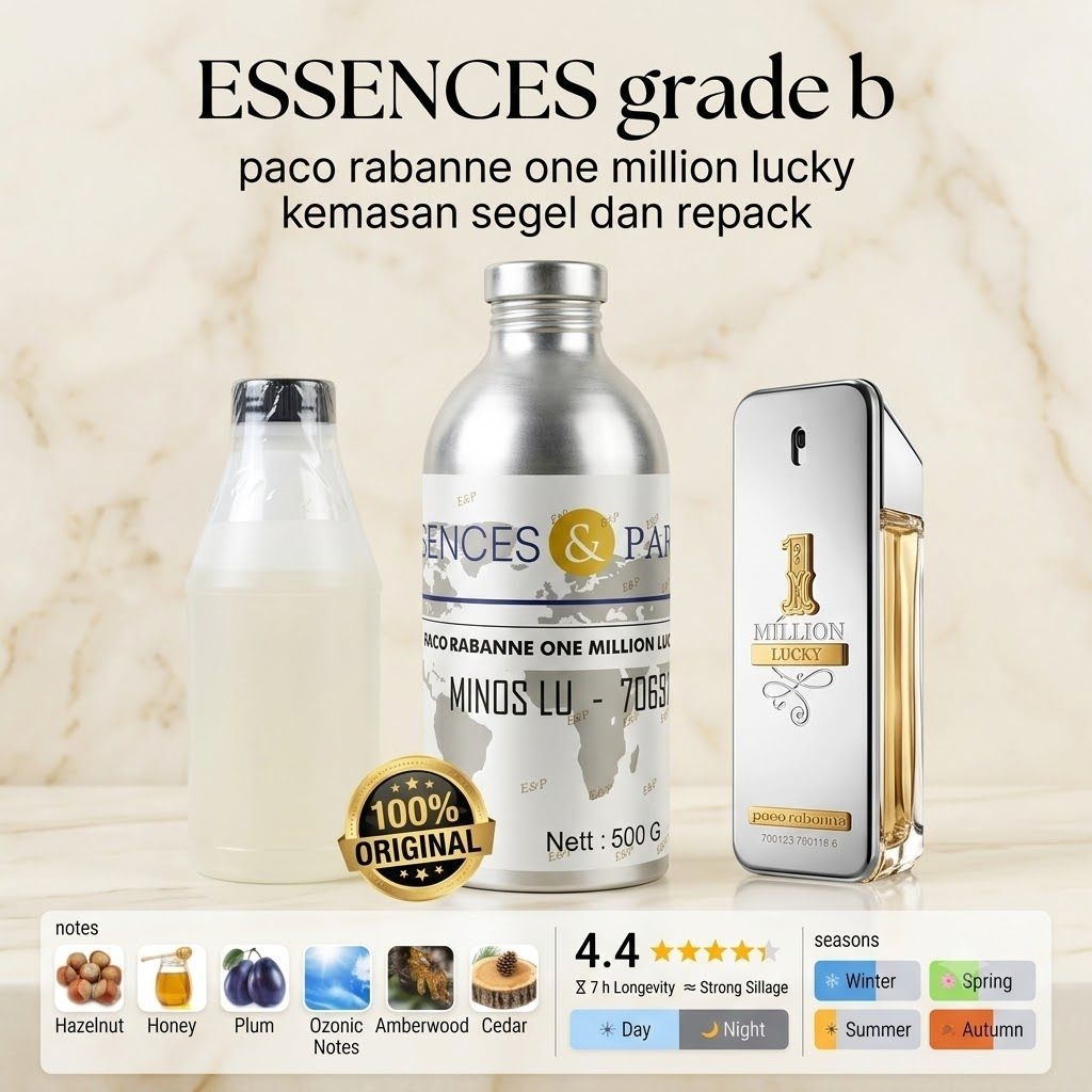 ESSENCES GRADE B/MINOS LU/KEMASAN SEGEL DAN REPACK / BIBIT MURNI 100%