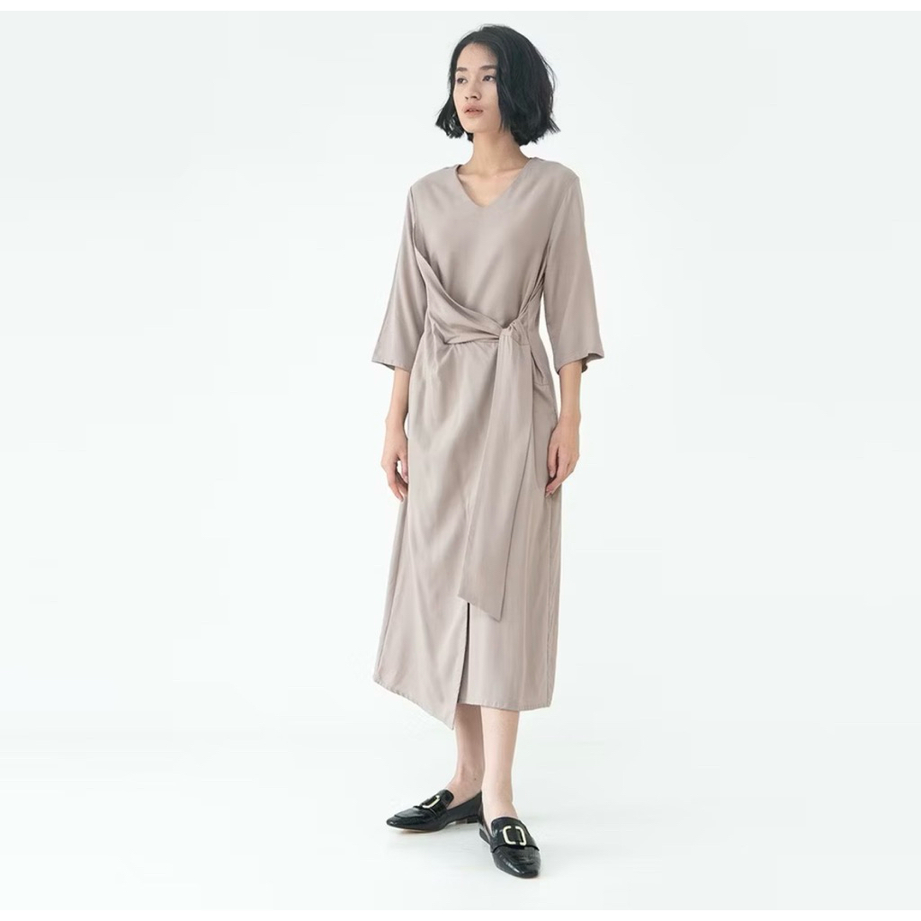 Dress Inkano Warna Latte