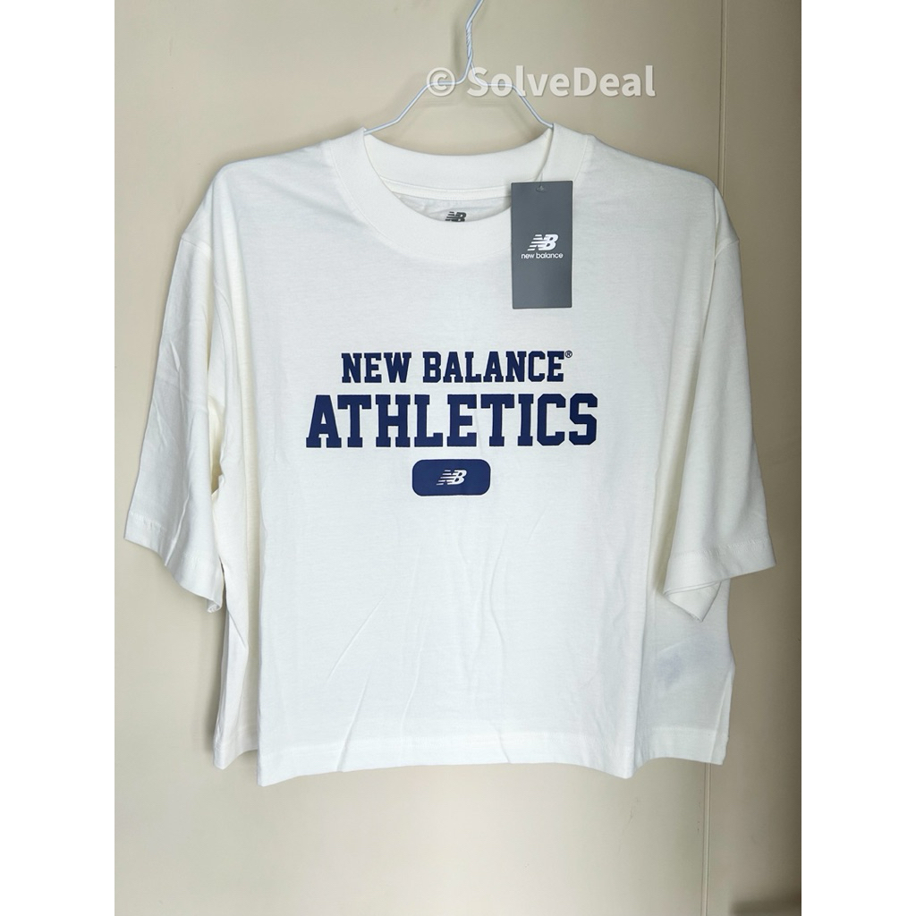 Kaos New Balance Heritage Relaxed Womens T Shirt White Kaos Wanita Original