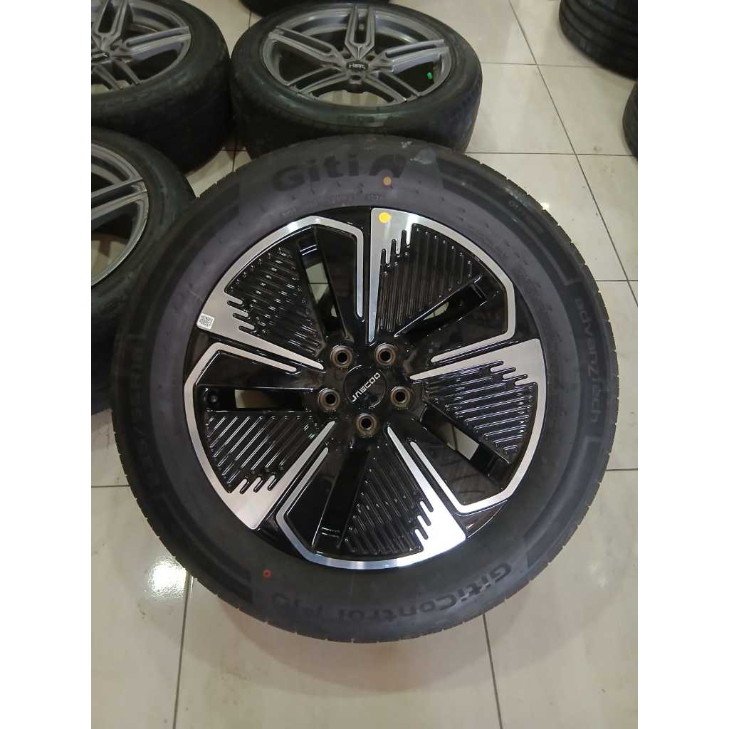 JUAL VELG SEREP MOBIL JAECOO J5 RING 18 LEBAR 7,5 PCD 5X108 ET47 B/P SEKEN ORIGINAL COPOTAN