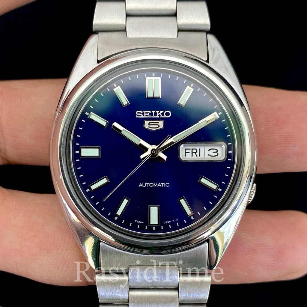 Seiko 5 SNXS77 Fullset Blue Sunburst Dial 7S26-0480