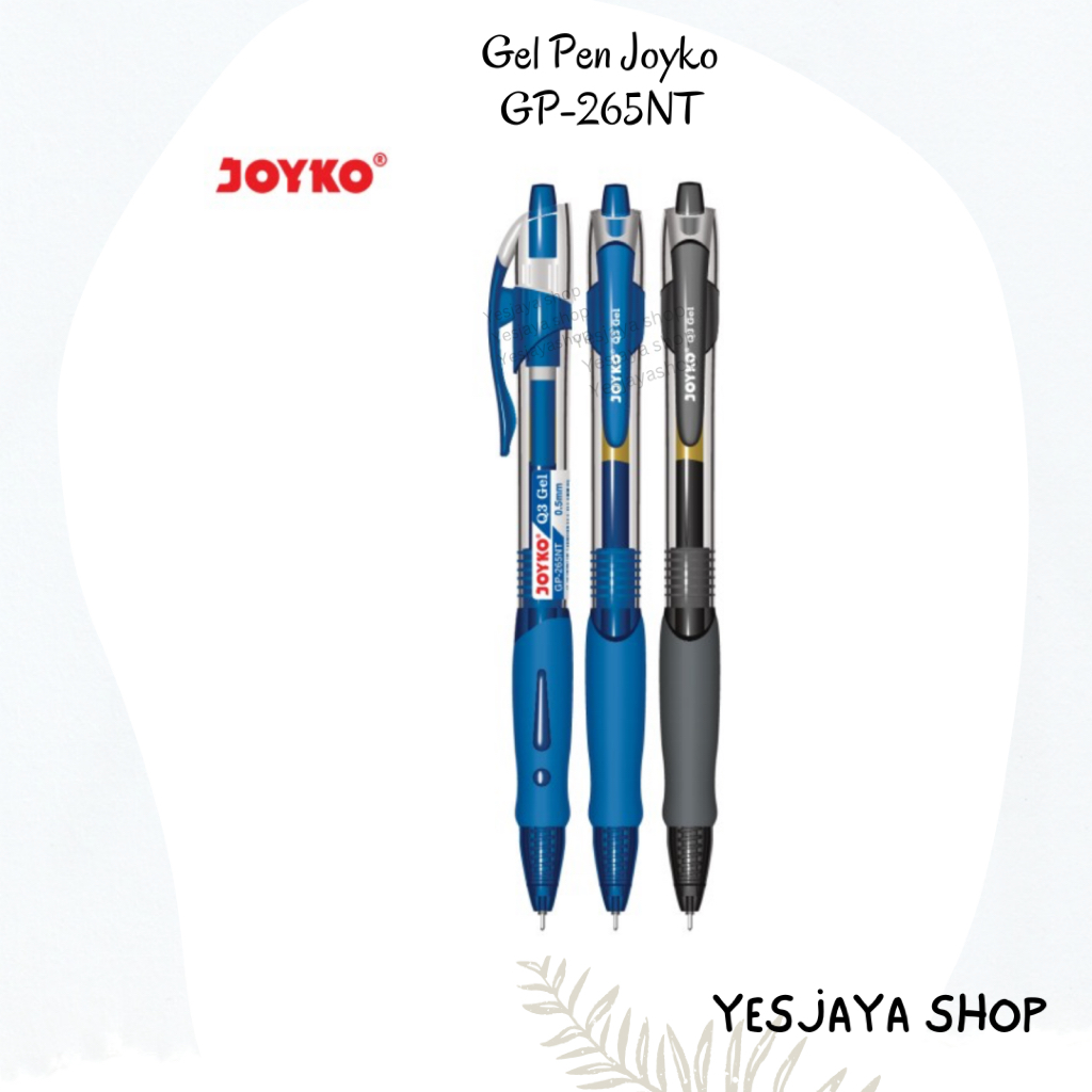 {12 pcs} Pen Gel Joyko GP-265NT 1 LUSIN / Ballpoin Gel Joyko GP 265 NT Tinta Gel Hitam / Gel Pen Joy