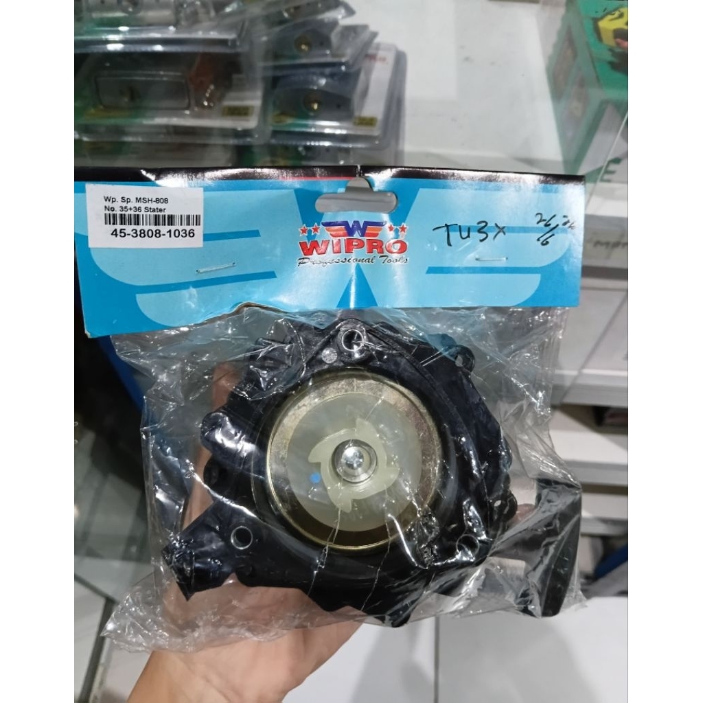 Wipro Starter Assy TU26 Lubang 3 / Recoil Starter TU26 3 Hole / Starter Assy Mesin Semprot Hama
