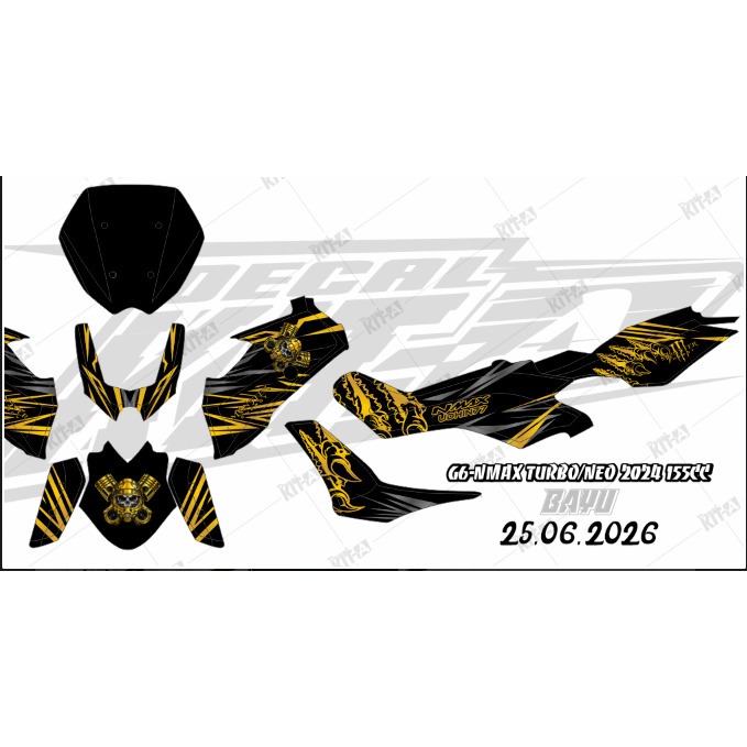DEKAL STIKER MOTOR YAMAHA NMAX OLD nmax turbo Stiker Nmax neo warna biru putih