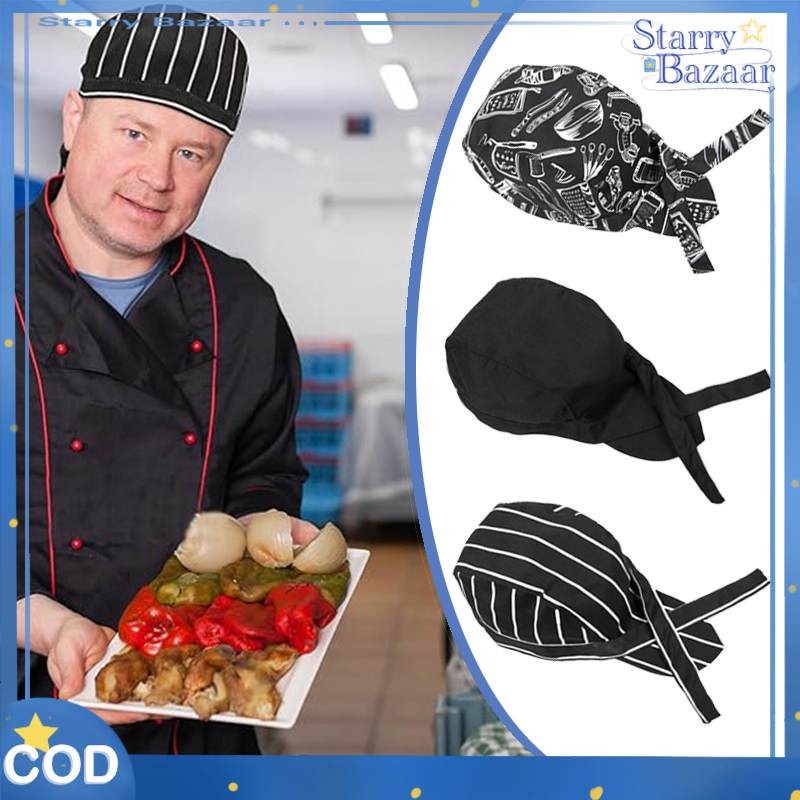 1pcs Topi Chef Koki Topi Koki Chef Pria Topi Koki Chef Wanita Cocok Untuk Dapur