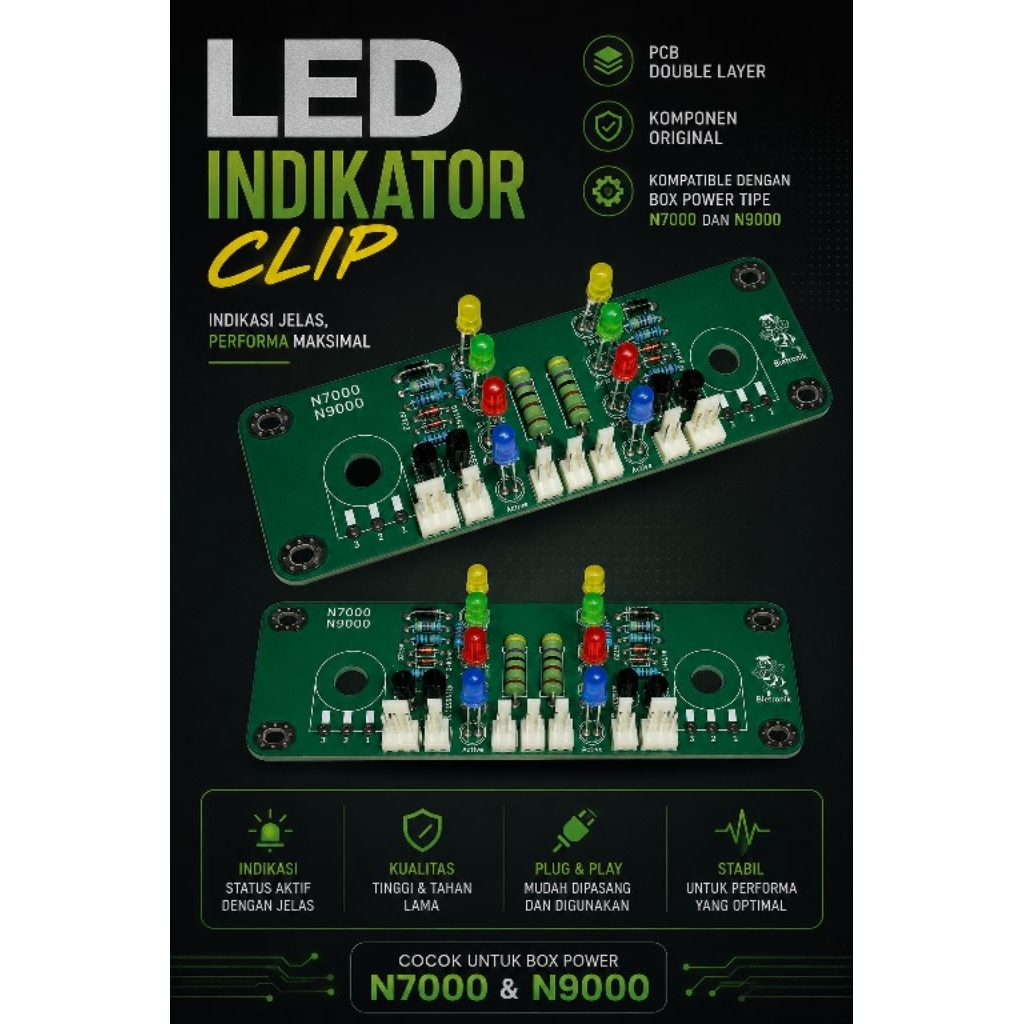 PANEL INDIKATOR SIGNAL CLIP BOX N7000/N9000.