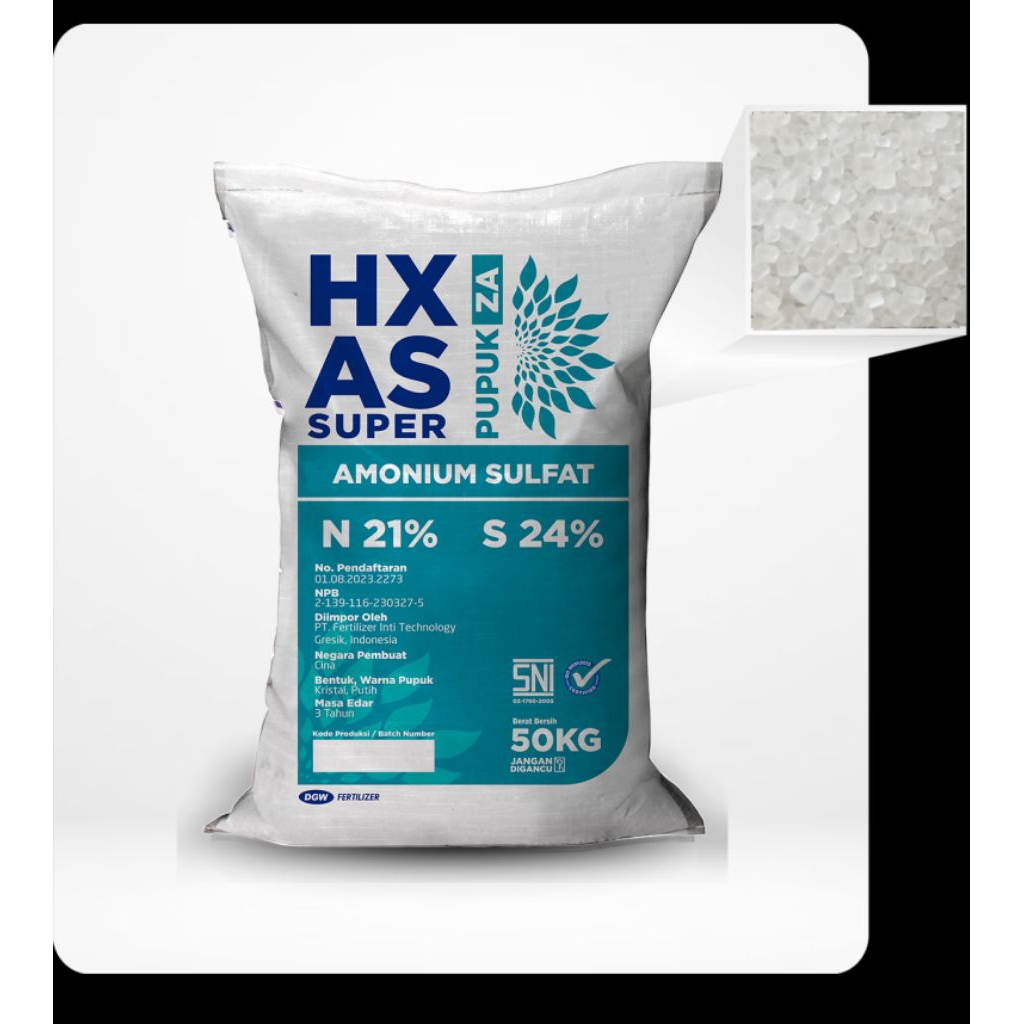 pupuk za hx super N21%  S24% 50kg kemasan pabrik