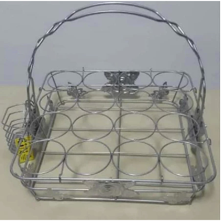 BM Rak Aqua Gelas / Keranjang Tempat Air Mineral Stainless Steel 16 Lubang