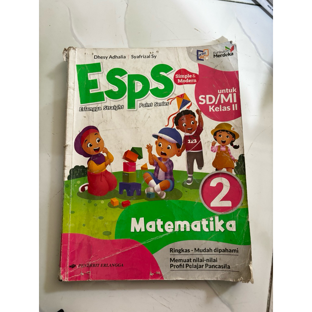 Buku Matematika Kelas 2 SD Erlangga - Kurikulum Merdeka