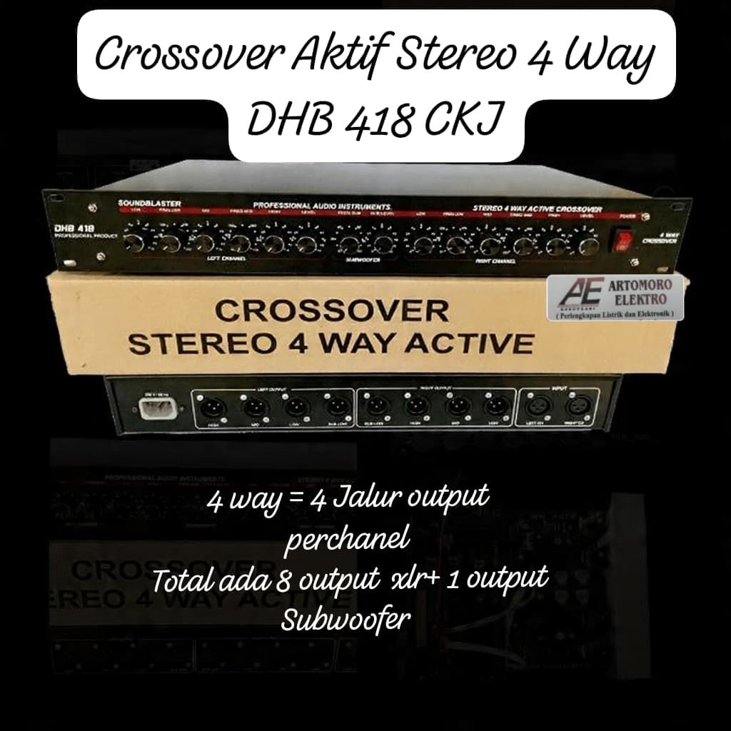 Crossover Aktif Stereo 4 Way DHB418 CKJ