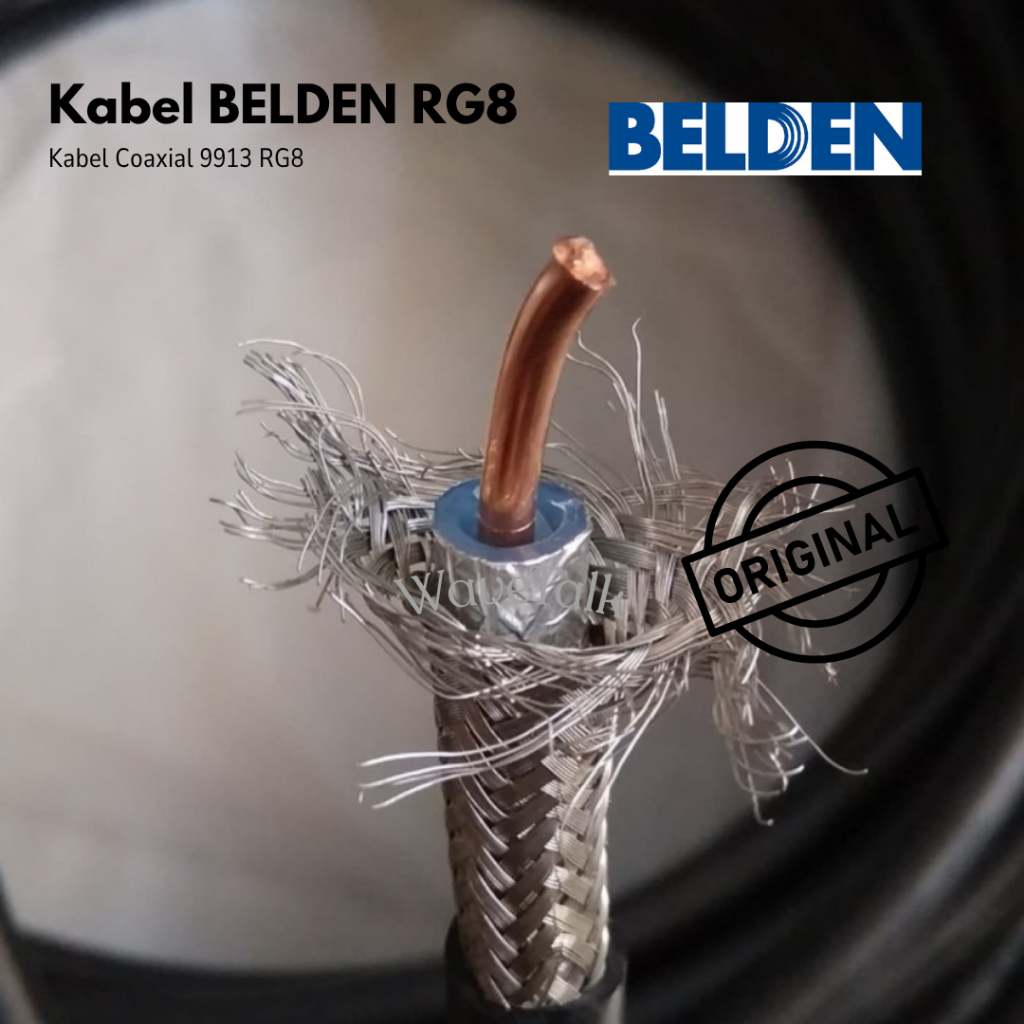 KABEL BELDEN RG8 TIPE 9913 BELDEN 9913 RG8 KABEL FULL TEMBAGA METERAN 100% ORIGINAL & BARU