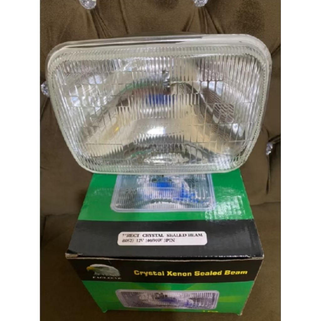 % Sealed beam kotak Lampu Depan L300 Carry 1.0 Katana Taft Kijang Super Seal Beam 7 inch 3 kaki 12V 