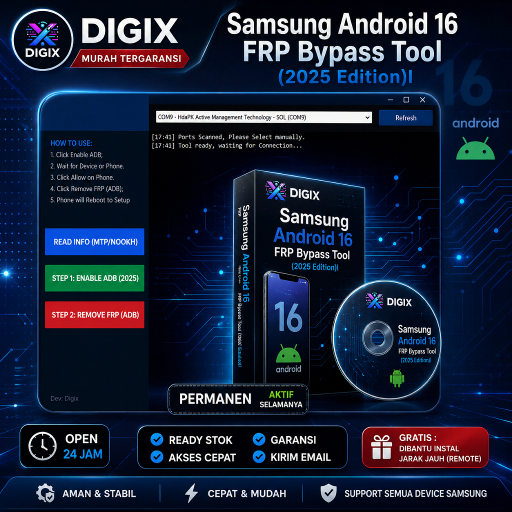 Samsung Android 16 FRP Bypass Tool (2025 Edition)
