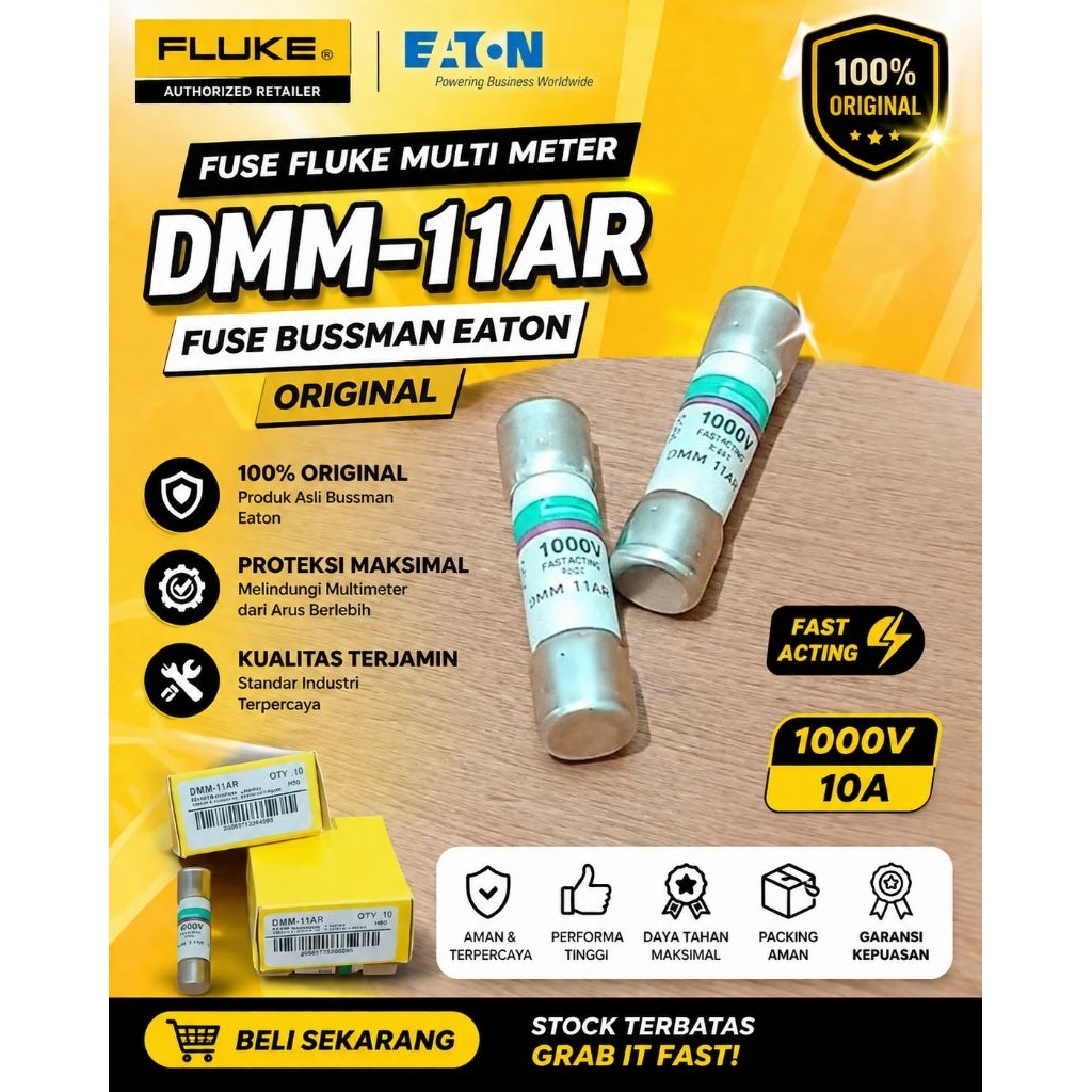 Fuse Fluke Multi meter  DMM-11AR I Fuse Bussman Eaton Original