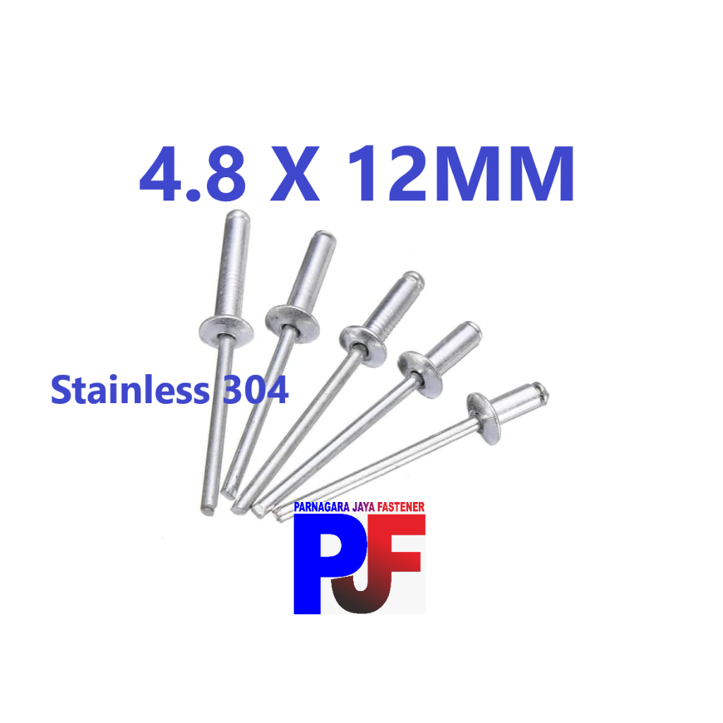 Paku Rivet 4.8 x 12 mm Stainless 304 / Blind Rivet Stainless 304