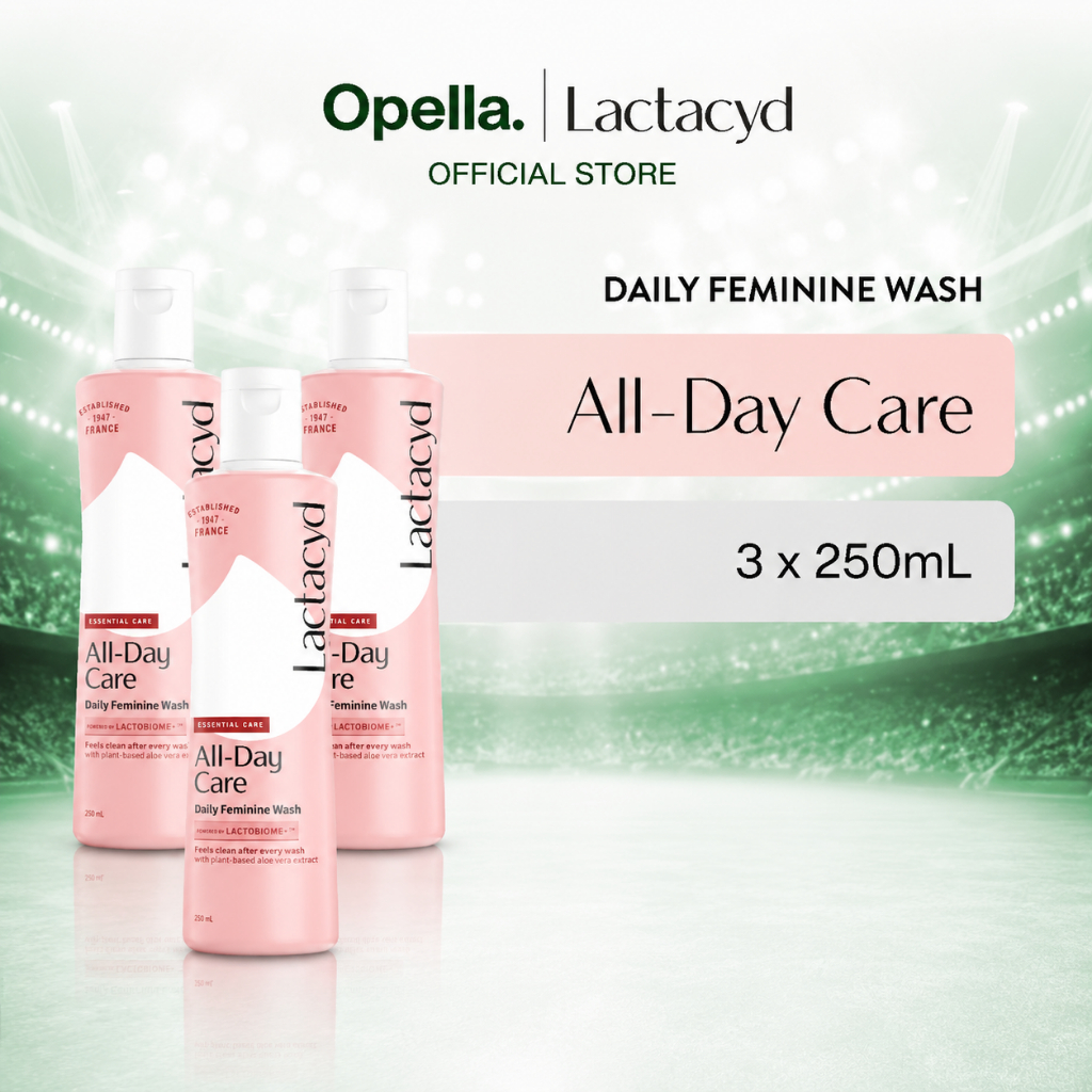 Lactacyd All Day Care Feminine Wash 3x250mL - Pembersih Kewanitaan untuk Melindungi dari Gatal dan I