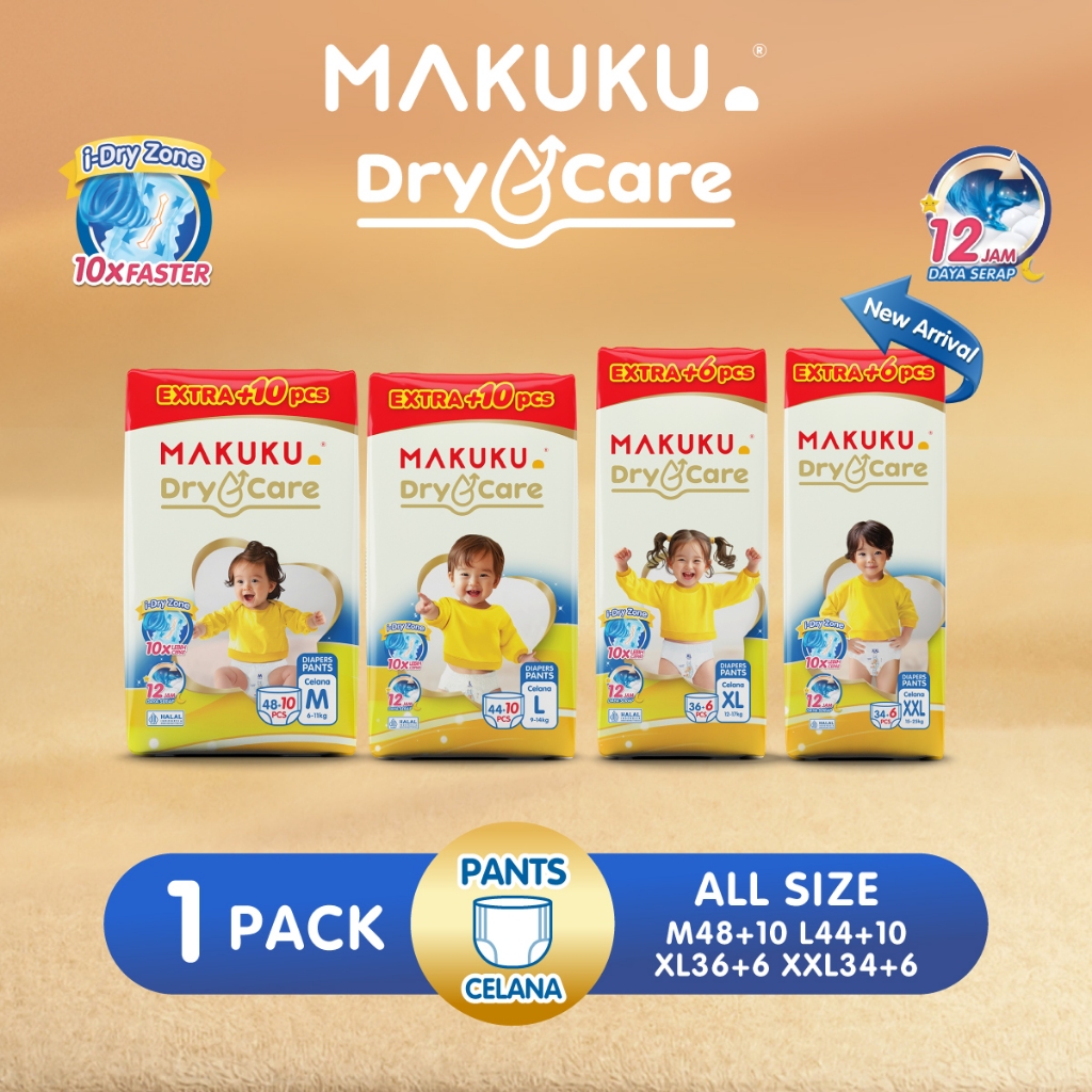 MAKUKU DRY CARE JUMBO M48+10 / L44+10 POPOK BAYI